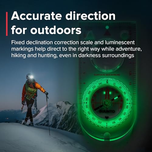 Image of SUUNTO A-30 Compass: Compact, hiking compass with luminous markings in low light