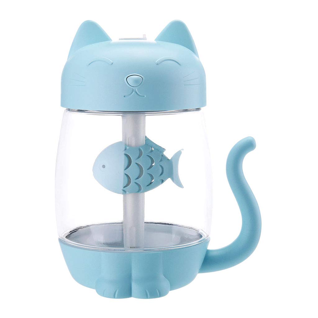 T.O.G. 3 In 1 USB Cute Cat Air Humidifier Cool Mist Maker Mini Humidifier Blue