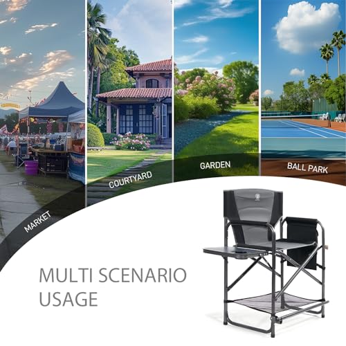 image for EVER ADVANCED Medium Tall Directors Chair Foldable Makeup Artist Chair