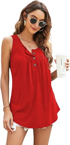 Famulily Summer Clothing for Women Sexy Sleeveless Dressy Tank Tops Flowy Shirt 