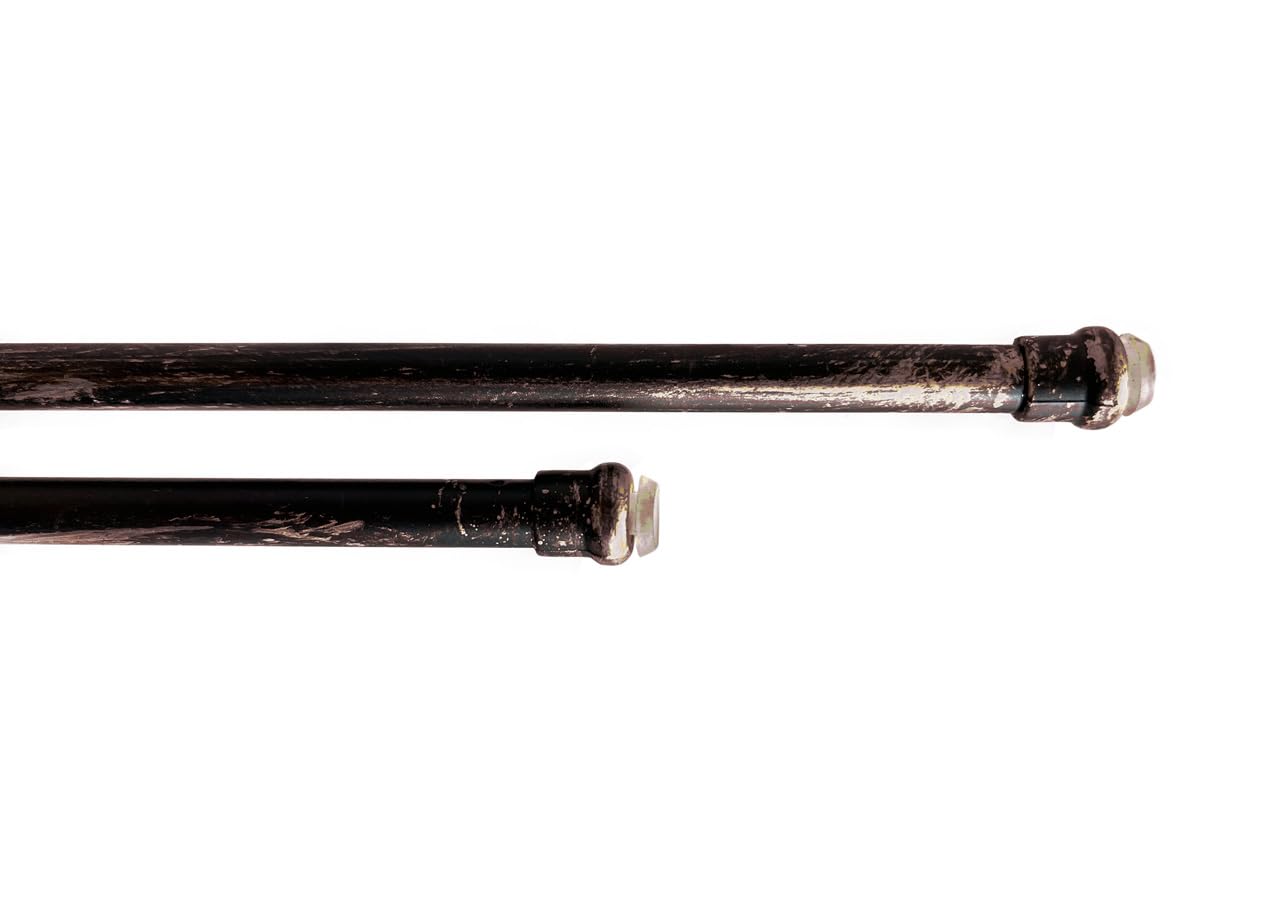 CapitanCasa Bacchette Bastone Per Tende A Pressione Con Molla O Con Ganci Estensibile 60-80 Nero-Rame