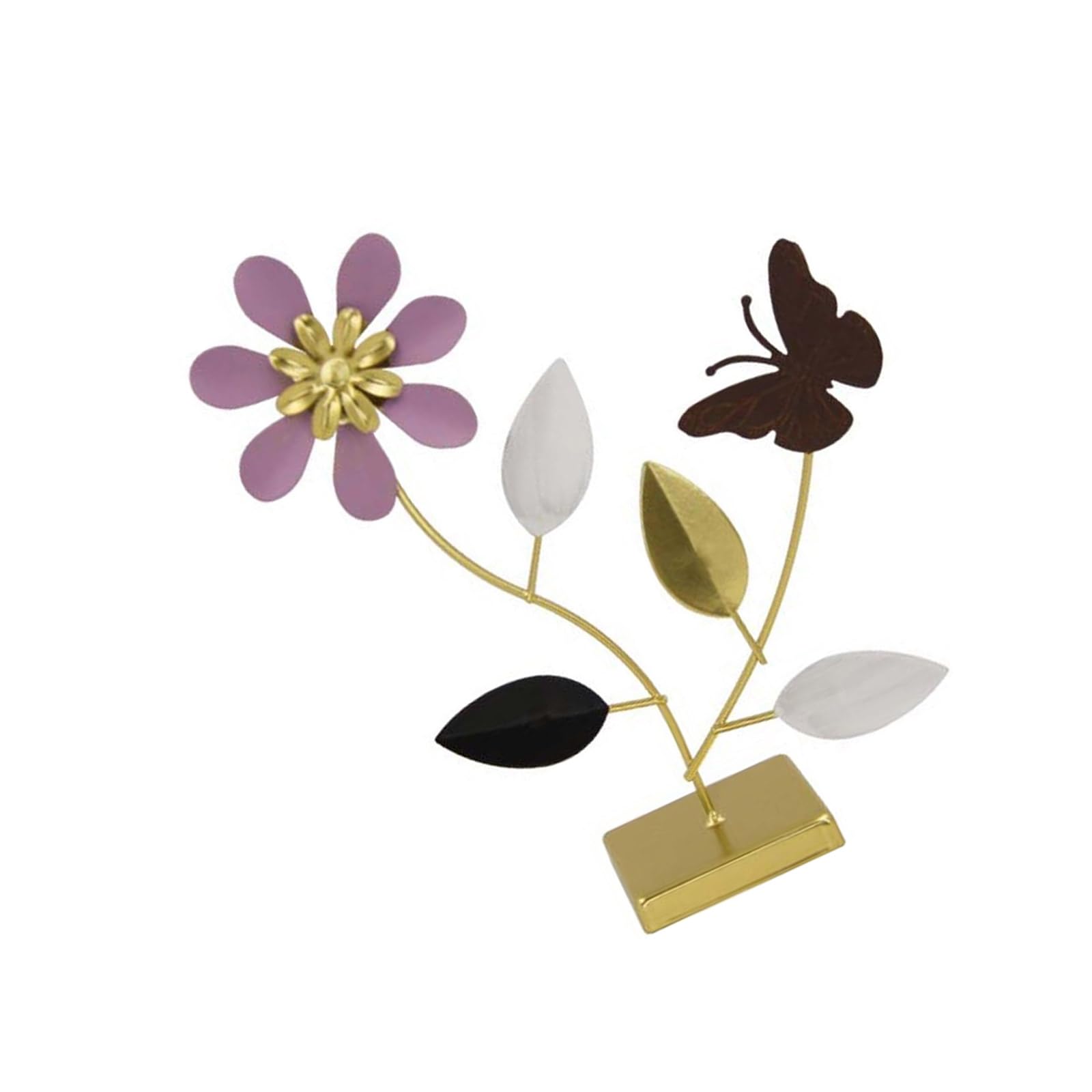 Jazuaiao Iron Tealight Holder Elegant Colorful Flower Butterfly Metal Ornament Candlestick for Home Centerpieces Decors Metal Flower Tealight Stand