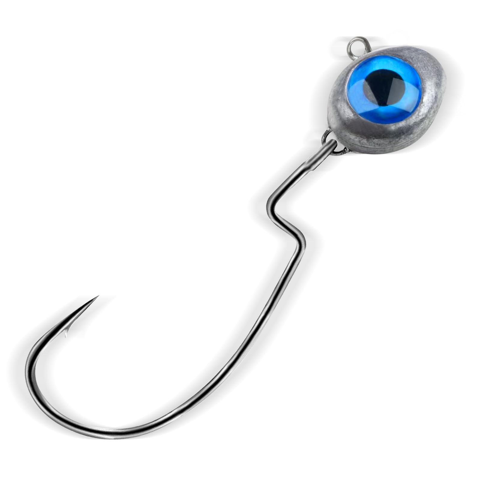 Odoor Fan 10 Pack Fishing Jigs Heads, Texas Swimbait Jigs for Bass Fishing, Weedless Swinging Jigs Lures, Flipping Lead Head Jig for Carppie Trout 3/