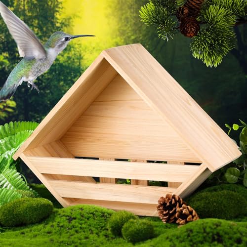 Image of Cedar Dove Nesting Box Mourning Dove Nesting Box Bird Nesting Material Wooden Birdhouse Shelter for Bird Pigeon Nesting Roosting Platform Birdhouse Outdoors Garden Decoration
