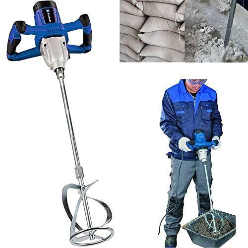 2600W Miscelatore Professionale, Miscelatore per Malta, 230V Miscelatore Cemento per Liquidi, Miscelatore per Colla, Mescolatore Betoniera, Qualità Industriale, 6 Vlocità