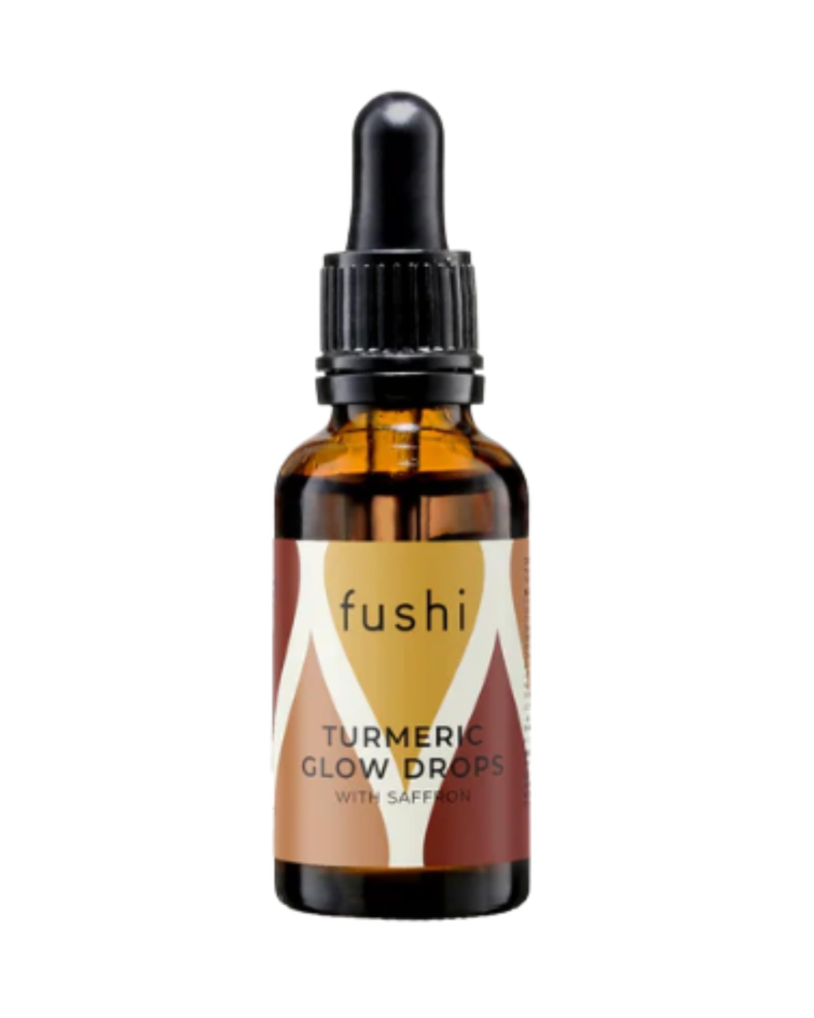 Fushi Organic Turmeric Glow Drops - Radiant Face Oil Brightens, Nourishes and Restores - Contains Tumeric CO2 Extract, Saffron, Jojoba Oil - 100% Natural & Pure 30ml