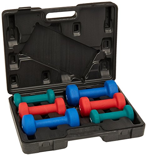 Sunny Neoprene Dumbbell Set with case (2-5 Pounds)