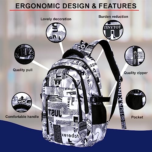 Image of Tinytot 30Litre School Bag Water-Resistant Laptop& Travel Backpack - Unisex Large 19 Inches Multipurpose Travel Backpack for Boys & Girls, Men & Women- Ideal for College and School and office Use