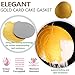 4 Pack Cake Boards Golden Round Cake Circles 10 Inch Withhandle Cake Base Cardboard,All The Same Size Set for Round Corrugated Baking Cake, Gold