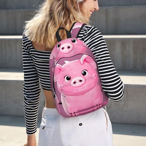 Mochila rosa de cerdo para mujer que alegra tus escapadas 7