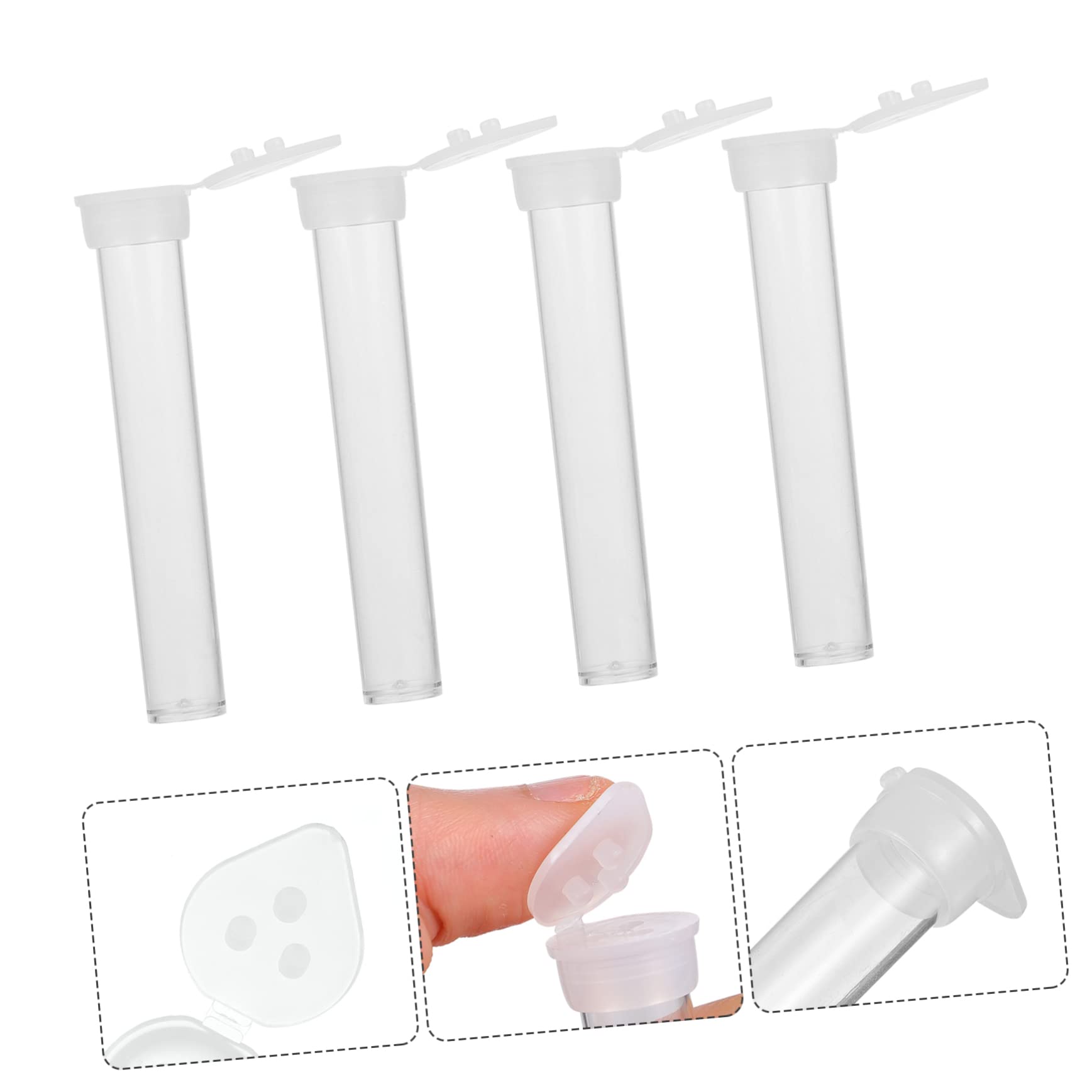 MUCKLILY Test Tube Bottles 100 Pack Compact Design for School Lab and Holding Small Items