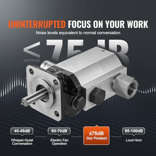 VEVOR CLB16GPM 16 GPM 4000 PSI 2 Stage Hydraulic Pump Motor Wood Splitter Log Splitter Parts Aluminum Above Ground Silver by VEVOR - Used condition - Image 5