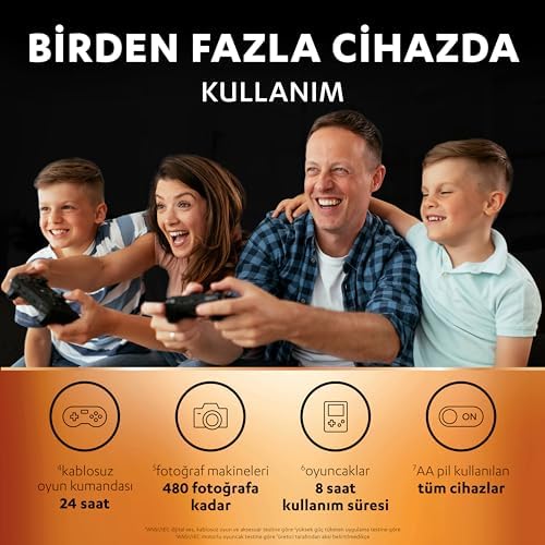 Duracell Şarj Edilebilir AA Kalem Pil (2'li Paket), 2500 mAh NiMH, Önceden Sarj Edilmiş, Şarj Edilebilir pilimiz - Görsel 4