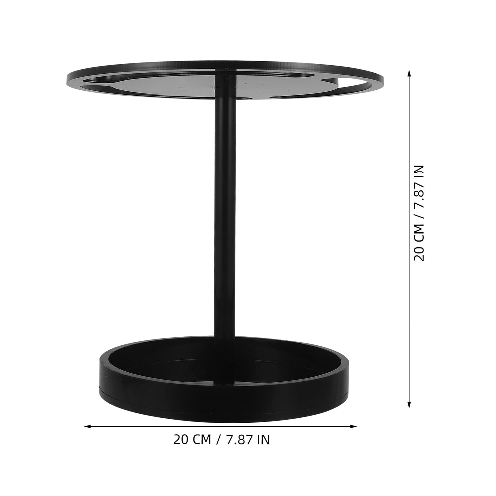 Cabilock Drehbarer Acryl Sonnenbrillenhalter mit Stabilem Sockel Kompakter Brillenorganizer für Schreibtisch Schwarzer Brillenständer zur Aufbewahrung und Präsentation