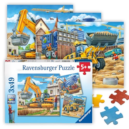 Ravensburger Kinderpuzzle - 09226 Große Baufahrzeuge - Puzzle für Kinder ab 5...