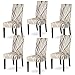 ChicSoleil Housse de Chaise Extensible 6 Pièces, Housse Chaise Salle a Manger Couverture de Chaise élastique Revêtement de Chaise pour Maison Hôtel Mariage Restaurant (6 PCS, ZT3)