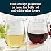 Libbey Stemless Wine Glasses Set of 12, Dishwasher Safe Set Of Wine Glasses, Perfect for Cocktails, Water, and Outdoor Glassware