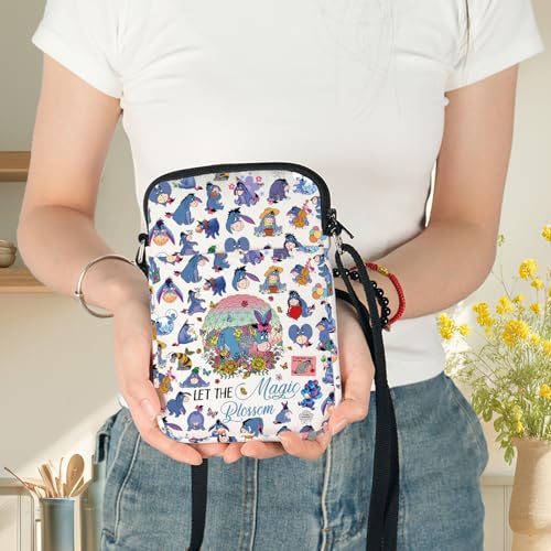 G2TUP Funny Cartoon Donkey Crossbody Bag Cartoon Movie Gifts Let The Magic Blossom Donkey Shoulder Bag4