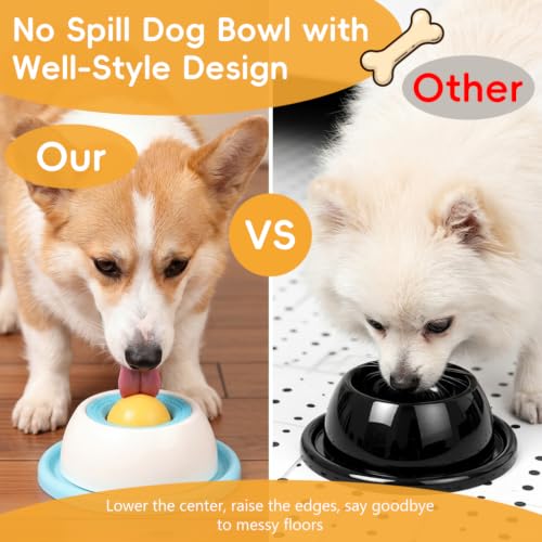 Image of Qpets Dog Lick Bowl with Rolling Ball, Slow Feeder Toy for Small Dogs
