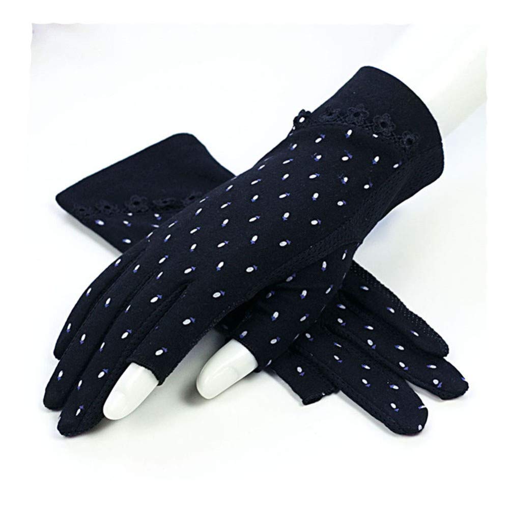 SHOUtao Sunscreen Fingerless Gloves Women'S Thin Cotton Summer Driving Uv Protection Half Finger Gloves