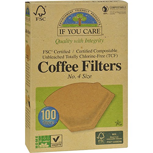 IF YOU CARE COFF FILTER #4 CONE BRWN, 100 CT