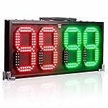 LED Football Referee Substitution Board, Football Match Equipment, Injury Time Display Electronic Boards Change Player Soccer, 60cm Waterproof, Built-in Battery
