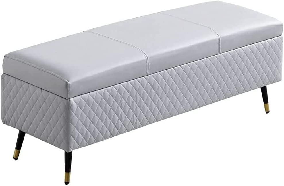 Banc de rangement ottoman élégant pour optimiser les petits espaces