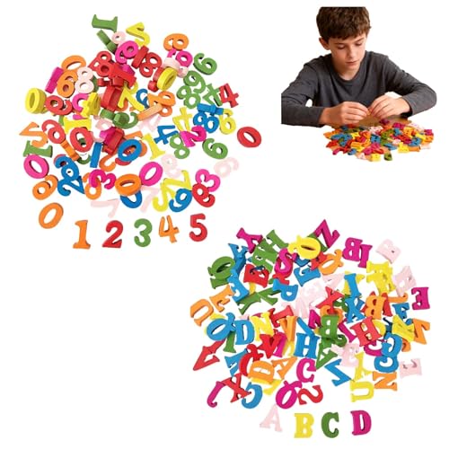Letras de madera coloridas 400 piezas 1,5x1,5 cm para Decorativas para Manualidades, Letras Madera Pequeñas，Decoración de Paredes，manualidades educativas, decoración y proyectos DIY