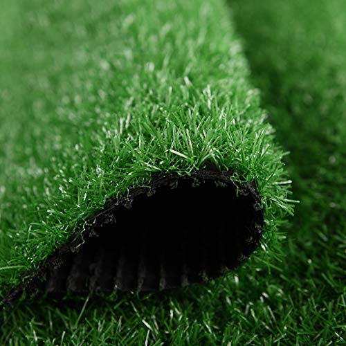 Jinxiaobei Outdoor artificial Encryption of 20 mm Thickness Artificial Lawn Perfect for Indoor and Outdoor Landscape Synthetic Turf Grass Artificial Lawn Rug with Drainage Holes and Rubber,Green