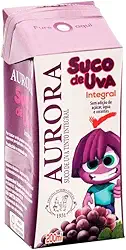 Suco de Uva Integral Aurora 200ml Caixinha Sem Consevantes Açúcar e Corantes Lanche Saudável Suquinho Tetra Pak