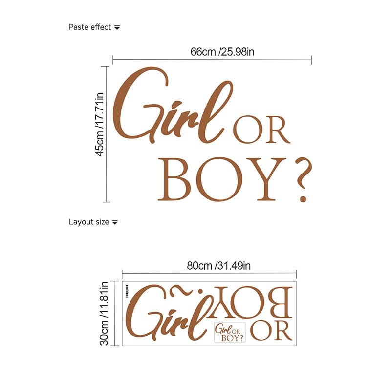 Vinilo decorativo para pared Baby Shower Gold miniatura 6