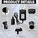Hbxdeco AC to DC Converter, 100-240V AC to 12V DC 2A 24W Power Supply Adapter with Cigarette Lighter Socket, Power Inverter for Inflator, Refrigerator and Other Car Devices