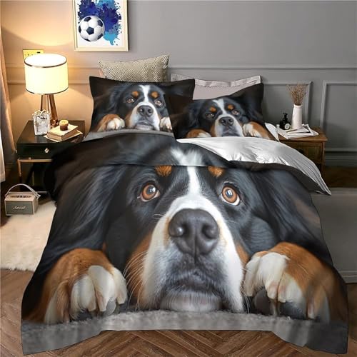 Housse de couette chien hypoallergénique microfibre douce anti-plis
