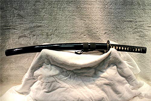 GLW Sword Wakizashi Samurai Sword Katana T10 Steel with Clay Tempered Sharp Blade #1671