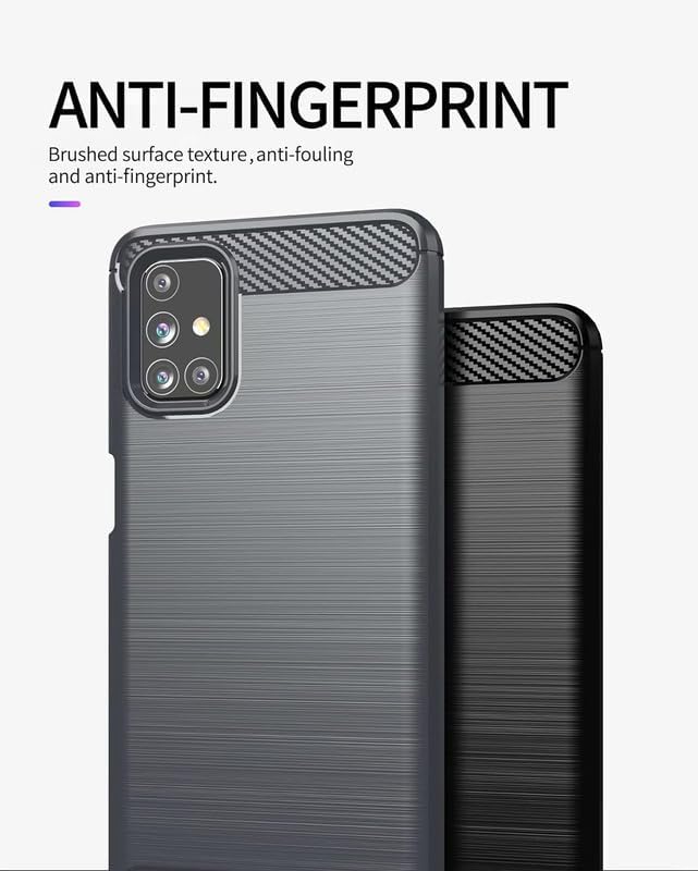 Image of Hybrid Carbon Fiber Back Case for Samsung Galaxy M31s (Black)