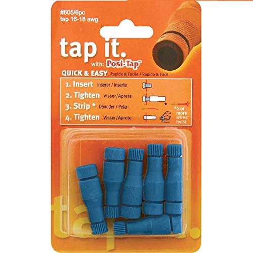 Posi-Tap Lockitt 6pc pack #605/6 16-18 awg Blue