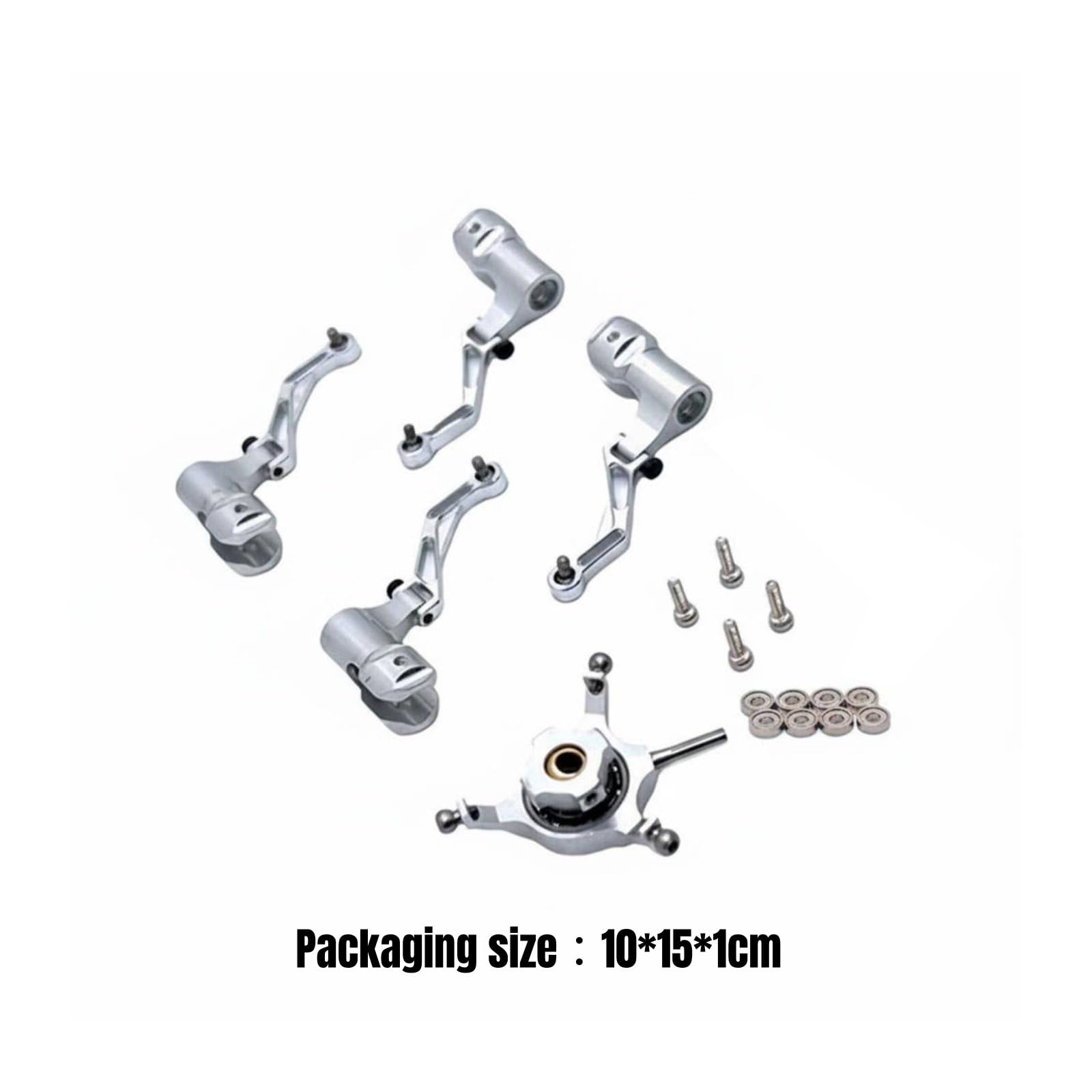 Industrial Vehículo Accesorio RC Kit Mejora Conjunto Rotor Cabezal Placa Soportes de Material Aleación Aluminio 6061 Adecuado para Aficionados Mantenimiento Vuelos Acrobáticos, Plata
