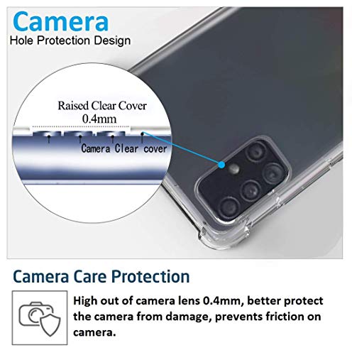 Image of REALCASE Samsung Galaxy A51 Back Cover, Rubber Crystal Clear Transparent Bumper Case for Samsung Galaxy A51