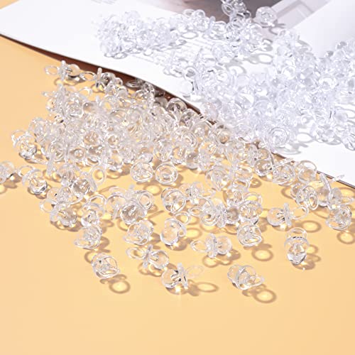 Image of XINHUIDALSQ 150 Mini Acrylic Pacifiers for Baby Shower Girl Game, 0.86 Inch Bulk Chupones para Gender Reveal Party Favors Table Decoration (Clear)