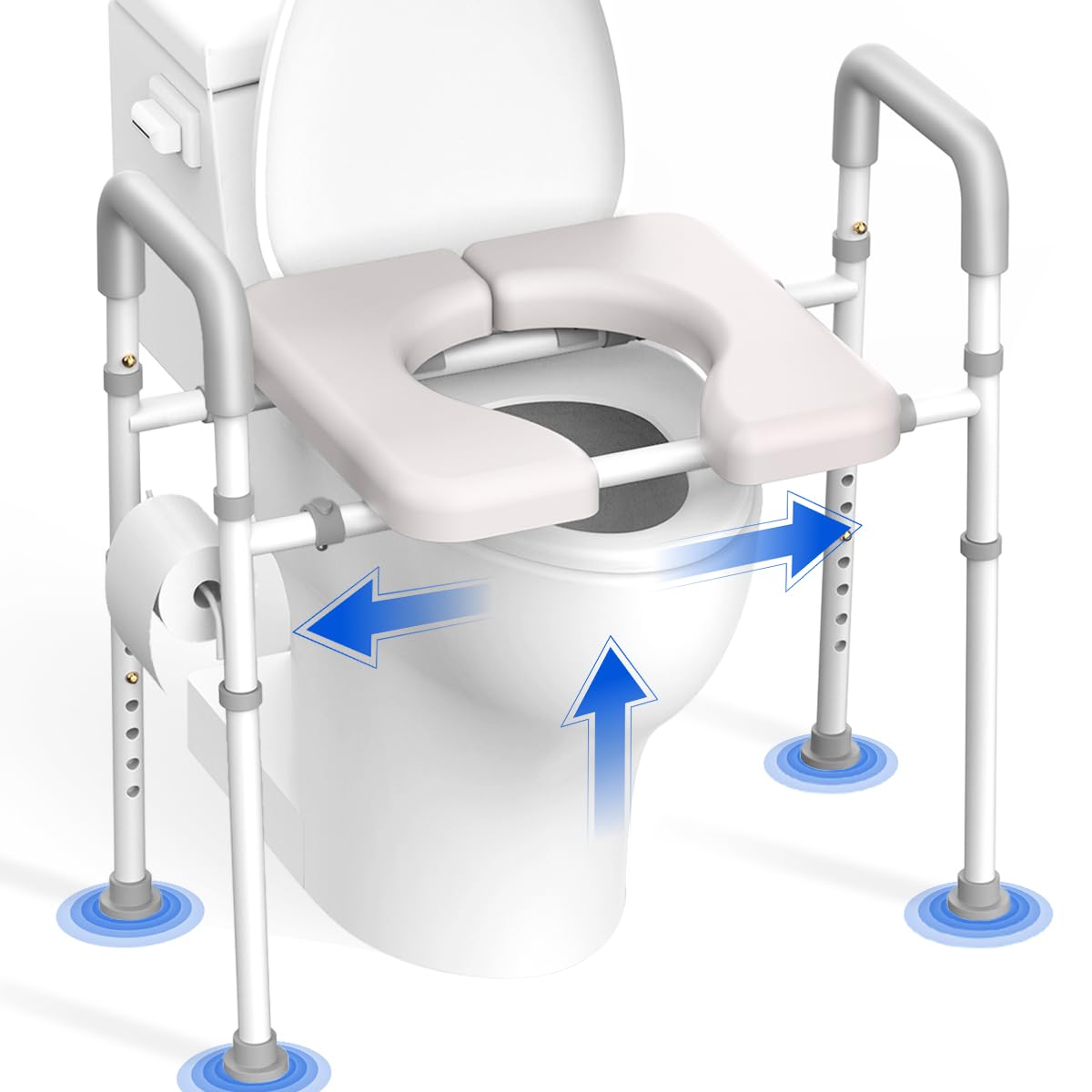 Agrish Raised Toilet Seat with Handles