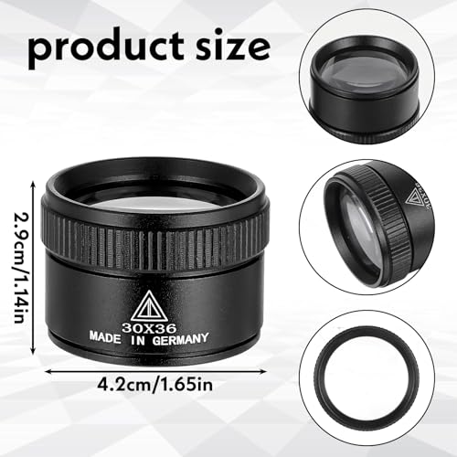 30-Fache Lupe, Uhrmacherlupe Professionelle Linse Tragbar Vergrößerungsglas Glas Schmucklupe, Juwelier Lupe Uhrmacher Okular Uhrmacherlupe Juwelierlupe 30 x 36 cm