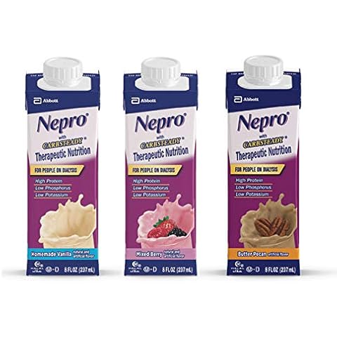 Nepro Liquid Nutrition, Homemade Vanilla, Mixed Berry, & Butter Pecan - 12-8oz Containers Cover