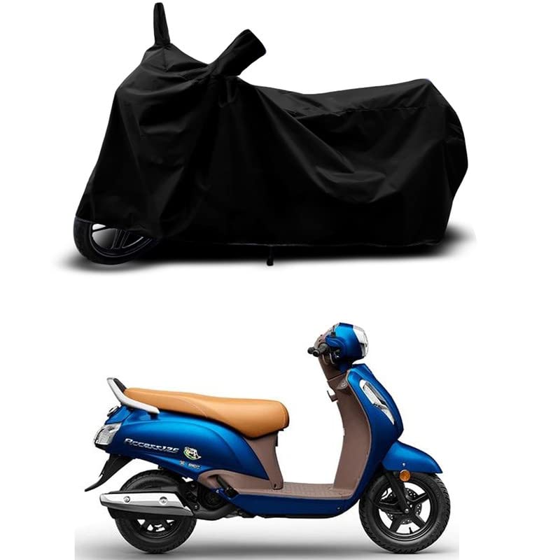 Image of 100% Scratchproof /UV-Rays /Heat Protection /Birds Dropping /Water Resistant /Dust proof /Waterproof /Bike Scooty Two Wheeler Body Cover Compatible For Suzuk Access 125 Disc CBS All Varient[Black]