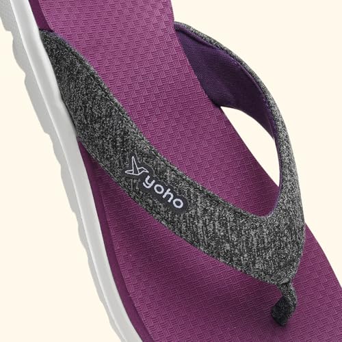 Image of YOHO Fauna 002 V-Strap Slippers for Women | Lightweight EVA Comfort | Platform Sole | Breathable Fabric Upper | Shock Absorption | Water-Resistant | Easy to Style