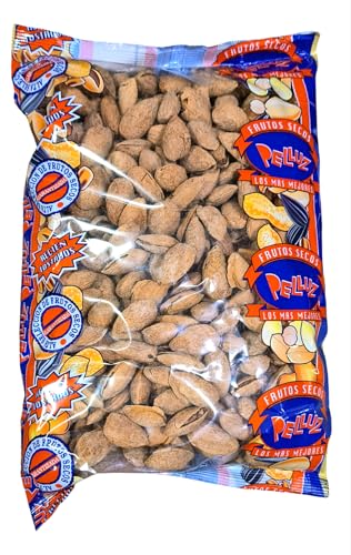 Almendra tostada con cascara al punto de sal 1 Kg - pelluz