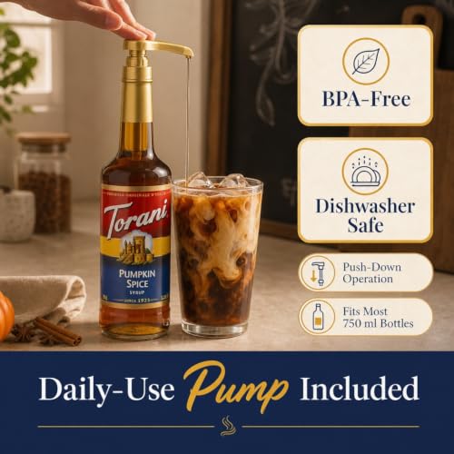 Torani Coffee Syrup, Pumpkin Spice Flavor, Pump Included, 25.4 Fl Oz - image 6
