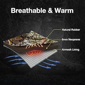 TIDEWE Rubber Hunting Boots, Waterproof Insulated Realtree Camo Warm Rubber Boots with 7mm Neoprene, Durable Outdoor… 2 518oMAY2GqL. SS300