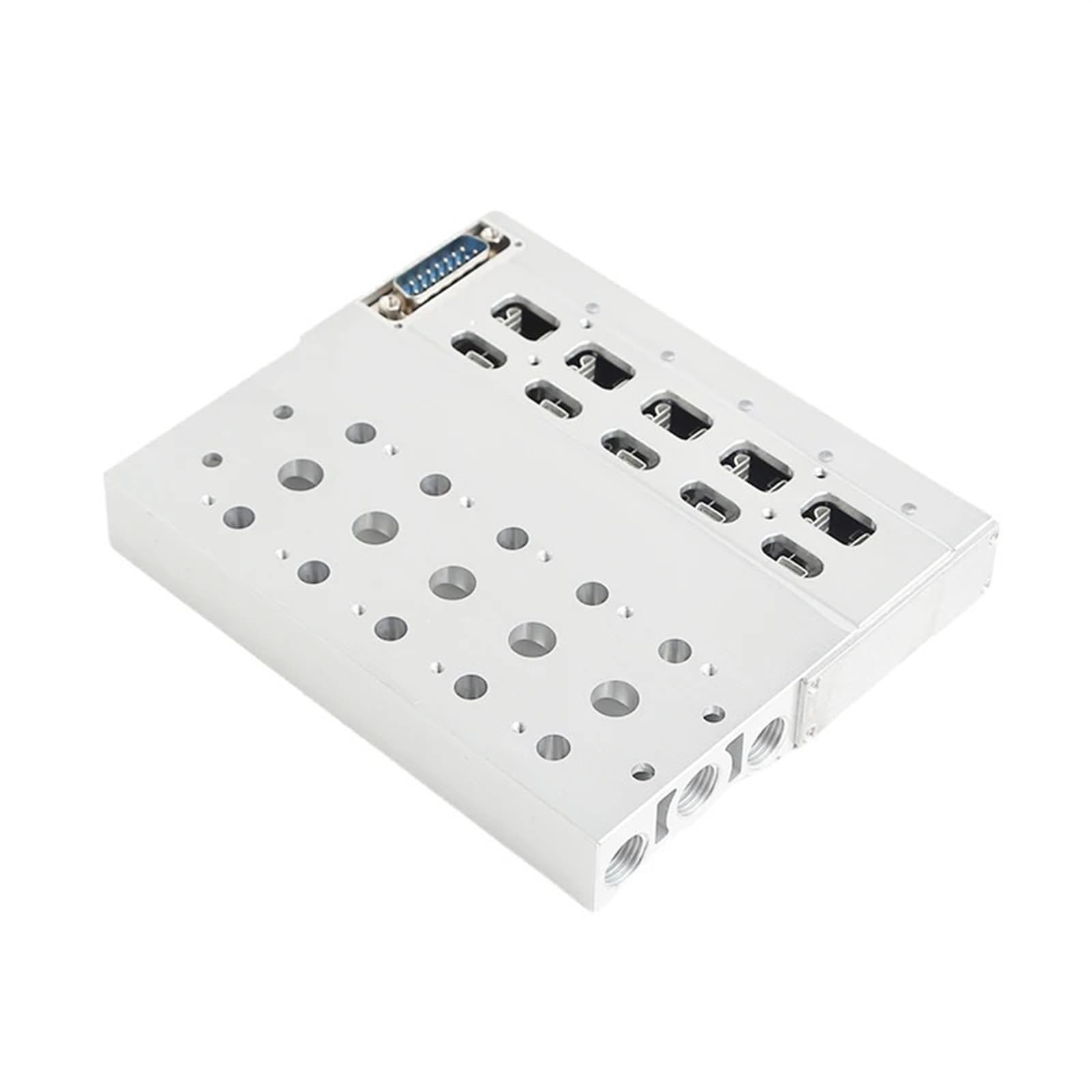 Electroválvula neumática 4V210, válvula de Placa, colector Escape, 200M, convergente, Incluye Accesorios(F3-4V210-6F)
