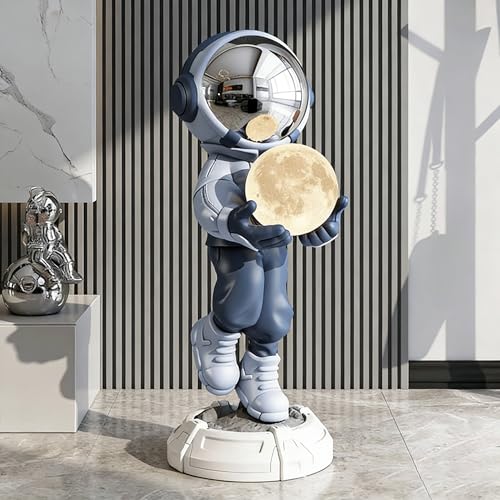 Estatua de Astronauta con Luz LED de Cambio de Color