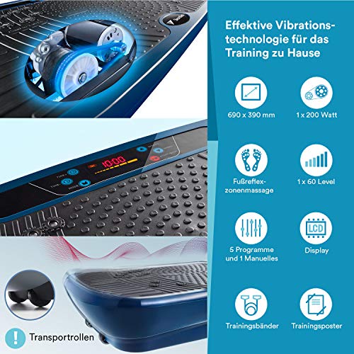 Skandika Vibrationsplatte V1 Single/Twin Engine | mit/ohne 3D Vibration und Oszillation, 5 Programme, 60 Stufen… – Bild 3